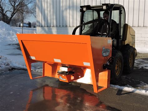 skid steer bucket sander|material spreaders for skid steer.